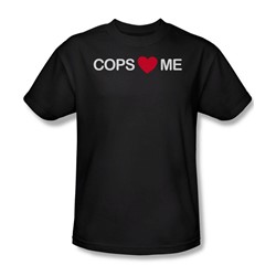 Cops Love Me - Mens T-Shirt In Black