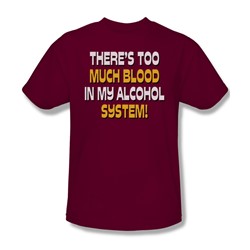 Alcohol System - Mens T-Shirt In Cardinal