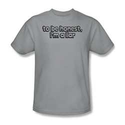 To Be Honest - Mens T-Shirt In Silver