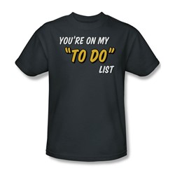 To Do List - Mens T-Shirt In Charcoal