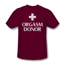 Orgasm Donor - Mens T-Shirt In Cardinal
