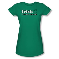 Funny Tees - Juniors Irish Sheer T-Shirt