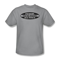 I'M Right - Mens T-Shirt In Silver