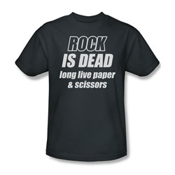 Rock Is Dead - Mens T-Shirt In Charcoal