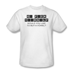 Buy A Vowel - Mens T-Shirt In White