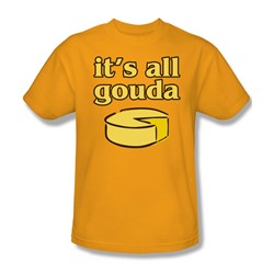 It'S All Gouda - Mens T-Shirt In Gold