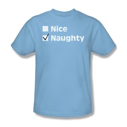 Nice Naughty - Mens T-Shirt In Light Blue