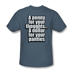 Penny For Your Thoughts - Mens T-Shirt In Slate