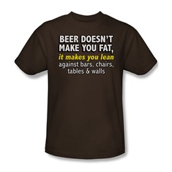 Beer Makes You Lean - Mens T-Shirt In Coffee