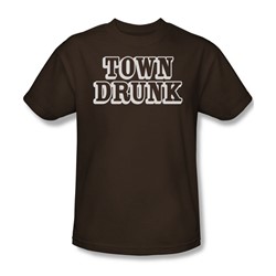 Town Drunk - Mens T-Shirt In Coffee