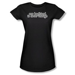 One Boyfriend - Juniors Sheer T-Shirt In Black
