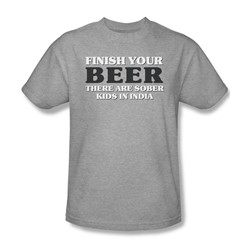 Finish Your Beer - Mens T-Shirt In Heather