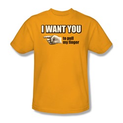 I Want You - Mens T-Shirt In Gold