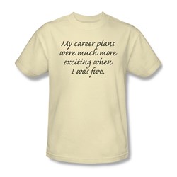 Career Plans - Mens T-Shirt In Cream