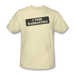 I Void Warranties - Mens T-Shirt In Cream