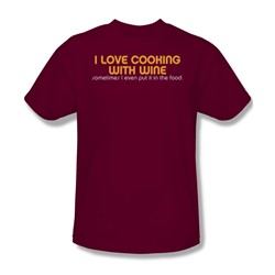 Cooking With Wine - Mens T-Shirt In Cardinal