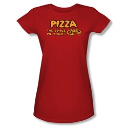 Pizza - Juniors Sheer T-Shirt In Red