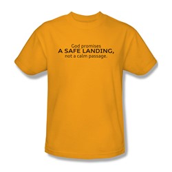 Safe Landing - Mens T-Shirt In Gold