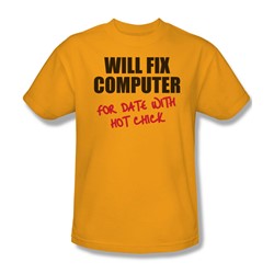 Funny Tees - Mens Will Fix Computer T-Shirt