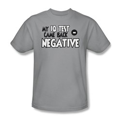 Iq Negative - Mens T-Shirt In Silver