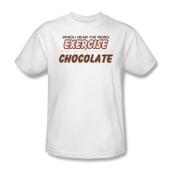 Exercise Chocolate - Mens T-Shirt In White