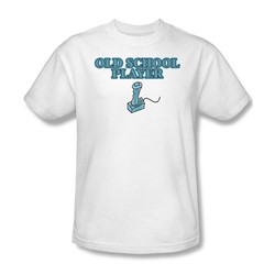 Old School Player - Mens T-Shirt In White