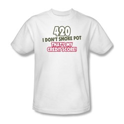 420 Credit Score - Mens T-Shirt In White