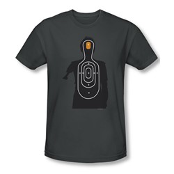 Zombie Target - Mens Slim Fit T-Shirt In Charcoal