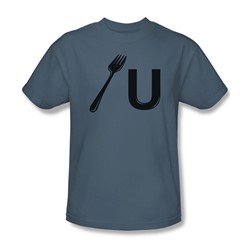 Fork You - Mens T-Shirt In Slate