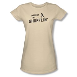 Shufflin - Juniors Sheer T-Shirt In Cream
