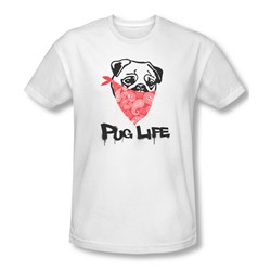 Pug Life - Mens Slim Fit T-Shirt In White