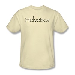 Helvetica - Mens T-Shirt In Cream