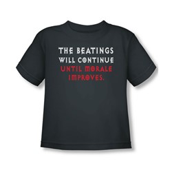 Improving Morale - Toddler T-Shirt In Charcoal