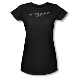 Black Tee - Juniors Sheer T-Shirt In Black