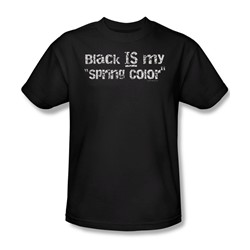 Black Spring Color - Mens T-Shirt In Black