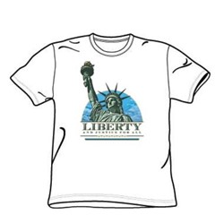 Liberty And Justice - Adult White S/S T-Shirt For Men