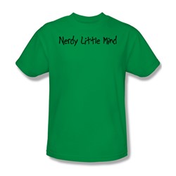 Nerdy Little Mind - Mens T-Shirt In Kelly Green