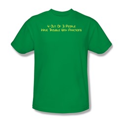 Trouble With Fractions - Mens T-Shirt In Kelly Green