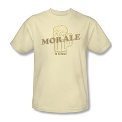 Morale Is Good - Mens T-Shirt In Cream