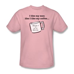 Like Men Like Coffee - Mens T-Shirt In Pink