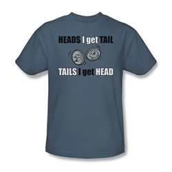 Heads Or Tails - Mens T-Shirt In Slate