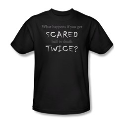 Scared Half To Death - Mens T-Shirt In Black