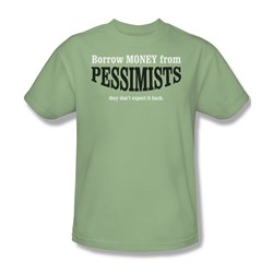 Money From Pessimists - Mens T-Shirt In Soft Green