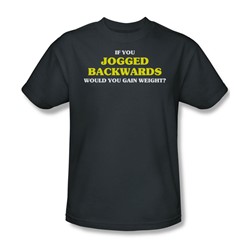 Funny Tees - Mens Jogged Backwards T-Shirt