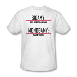 Bigamy & Monogamy - Mens T-Shirt In White