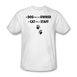 Cat Has A Staff - Mens T-Shirt In White