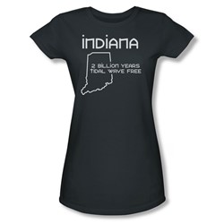 Indiana - Juniors Sheer T-Shirt In Charcoal