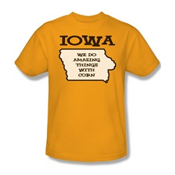 Iowa - Mens T-Shirt In Gold