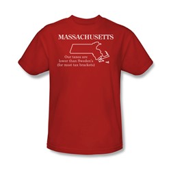 Massachusetts - Mens T-Shirt In Red