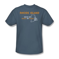 Funny Tees - Mens Rhode Island T-Shirt